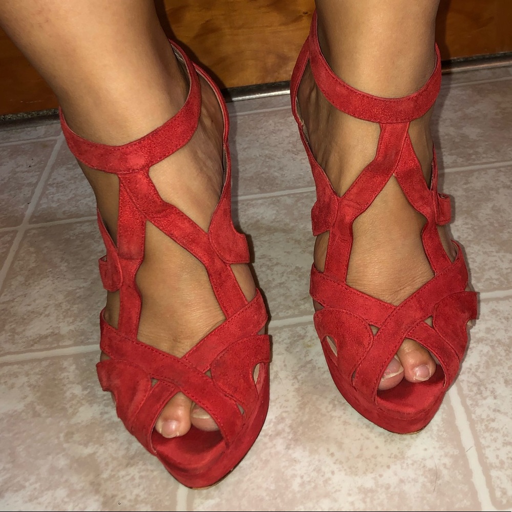 Zara Collection Platform Block Heels - Picture 1 of 8